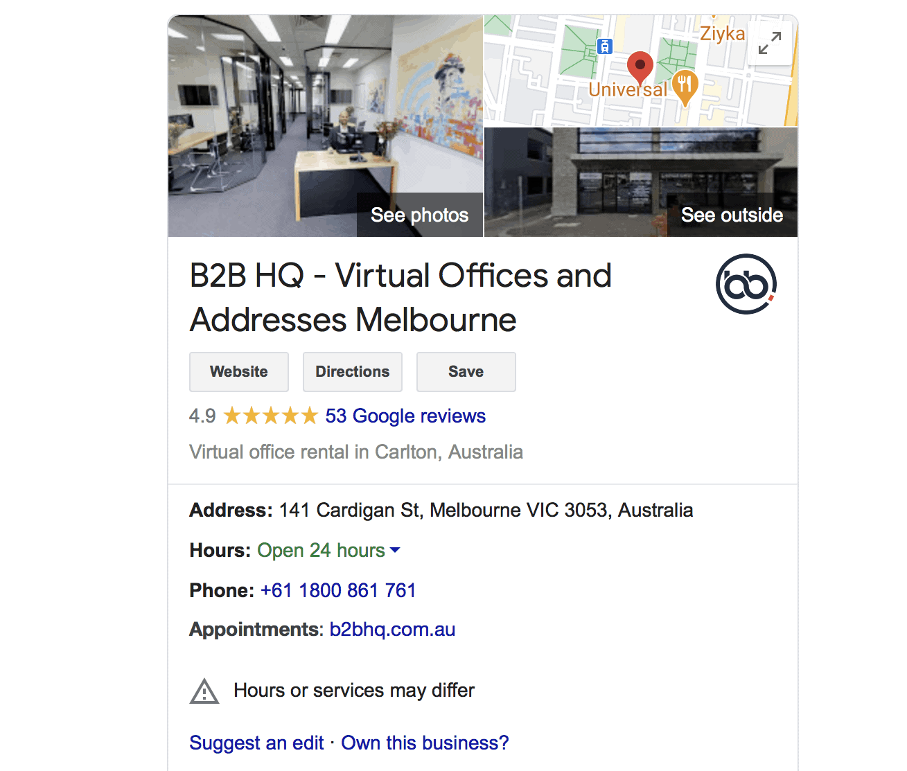 Google My Business For B2B HQ Virtual Offices 